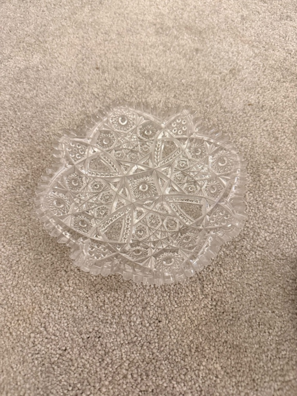 Press Cut Glass Decorative trinket dish